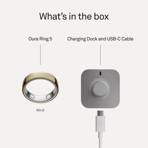Умное кольцо Oura Ring 5 (размер 8), золотой/Gold в Новосибирске
