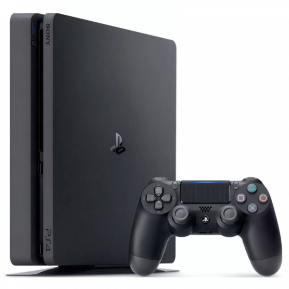Игровая приставка Sony PlayStation 4 Slim 500 ГБ HDD, черный в Новосибирске