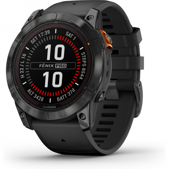 Умные часы Garmin Fenix 7X Solar серый с черным ремешком 010-02541-01 в Новосибирске