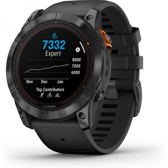 Умные часы Garmin Fenix 7X Solar серый с черным ремешком 010-02541-01 в Новосибирске