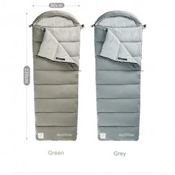Спальный мешок Naturehike Envelope M180 (правый), серый