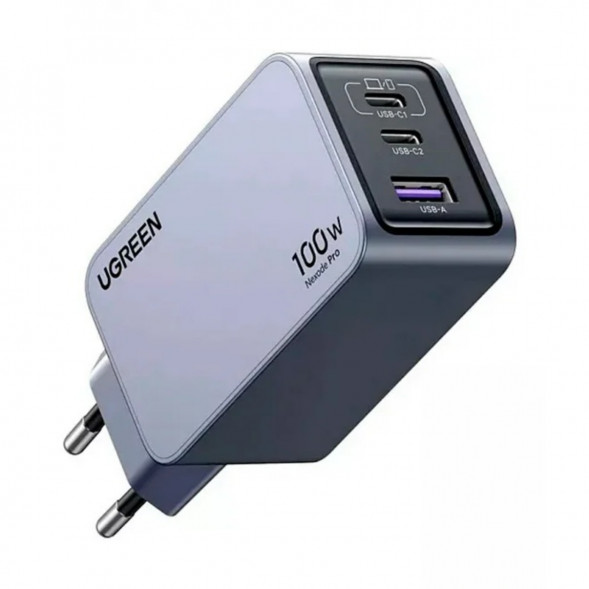 Сетевое зарядное устройство Ugreen GaN 100W USB-A + 2USB-C в Новосибирске
