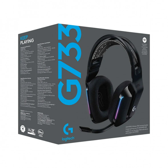 Игровая гарнитура Logitech G733 RGB Lightspeed Wireless, черный в Новосибирске