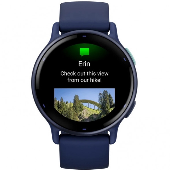 Умные часы Garmin Vivoactive 5, синие с металлически-синим безелем и силиконовым ремешком 010-02862-12 в Новосибирске