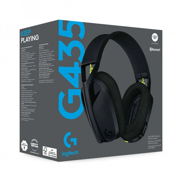Игровая гарнитура Logitech G435 Lightspeed, чёрный в Новосибирске