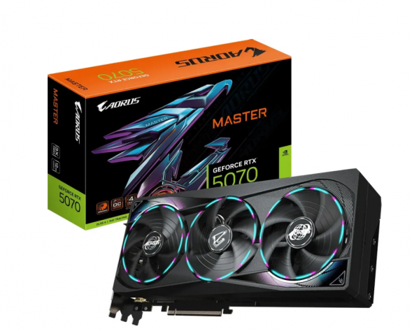 Видеокарта Gigabyte GeForce RTX 5070 AORUS MASTER, 12 ГБ GDDR7 в Новосибирске