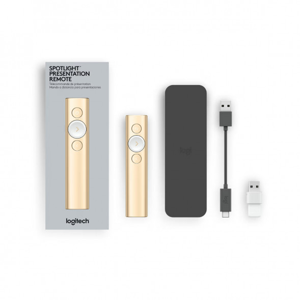 Презентер Logitech Spotlight Presentation Remote золотой в Новосибирске