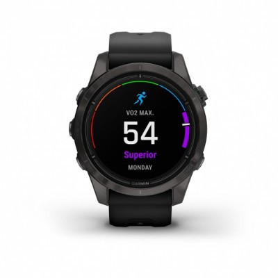 Умные часы Garmin EPIX PRO (Gen 2) Sapphire Edition 42 мм, титановый, угольно-серый, DLC, черный ремешок 010-02802-15 в Новосибирске