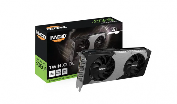 Видеокарта NVIDIA GeForce RTX 5060 Ti Inno3D Twin X2 OC 8GB N506T2-08D7X-193075N в Новосибирске