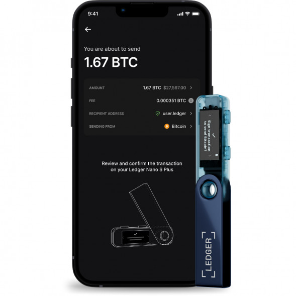 Криптокошелек Ledger Nano S Plus 1 шт., Neptune Blue в Новосибирске