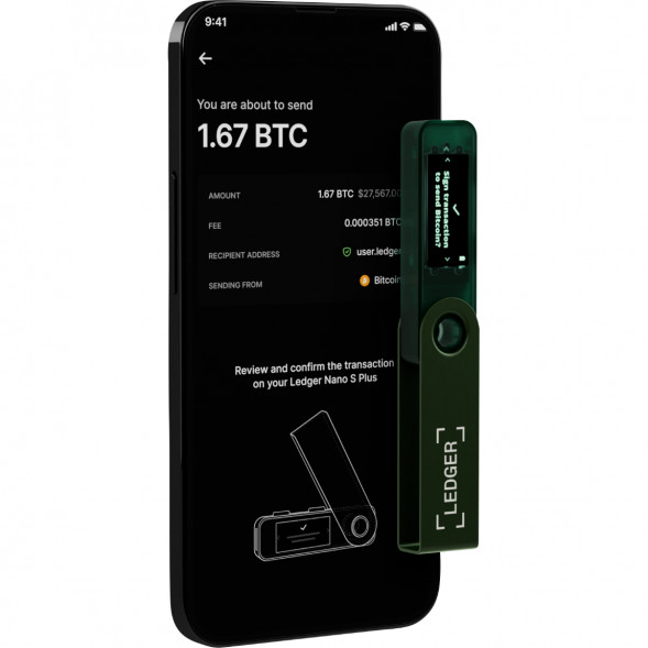 Криптокошелек Ledger Nano S Plus 1 шт., Emerald Green в Новосибирске