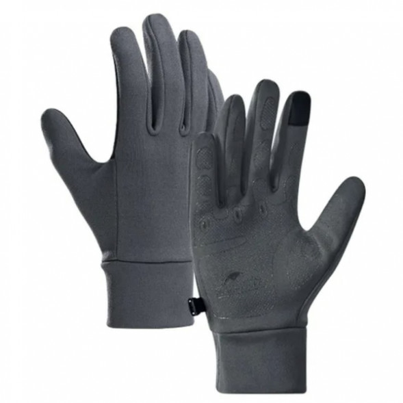 Перчатки сенсорные спортивные Naturehike Outdoor Full Touch GL10 (серый, L) в Новосибирске