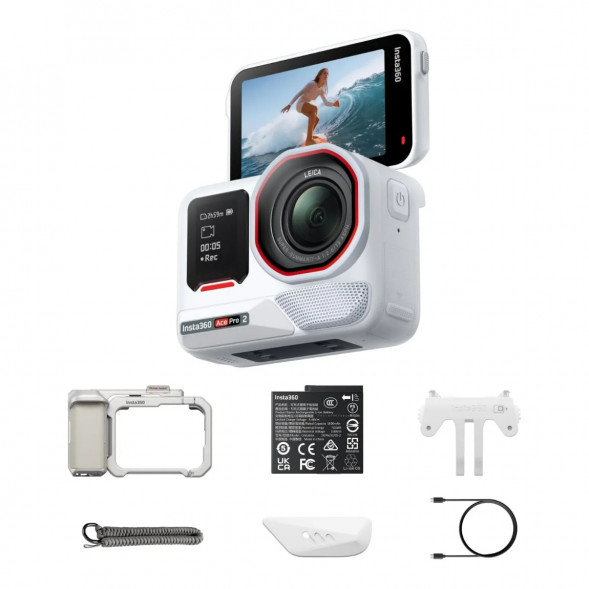 Экшн-камера Insta360 Ace Pro 2 Single Battery Xplorer Bundle, Arctic White в Новосибирске