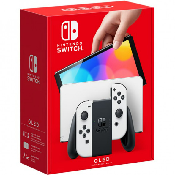 Игровая приставка Nintendo Switch OLED 64 ГБ, белый  в Новосибирске