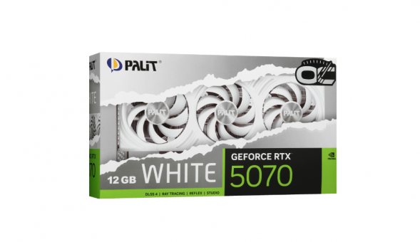 Видеокарта Palit NVIDIA GeForce RTX5070 WHITE OC 12ГБ GDDR7, OC в Новосибирске