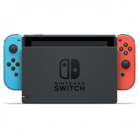 Игровая приставка Nintendo Switch OLED 64 ГБ, неоновый синий/неоновый красный в Новосибирске