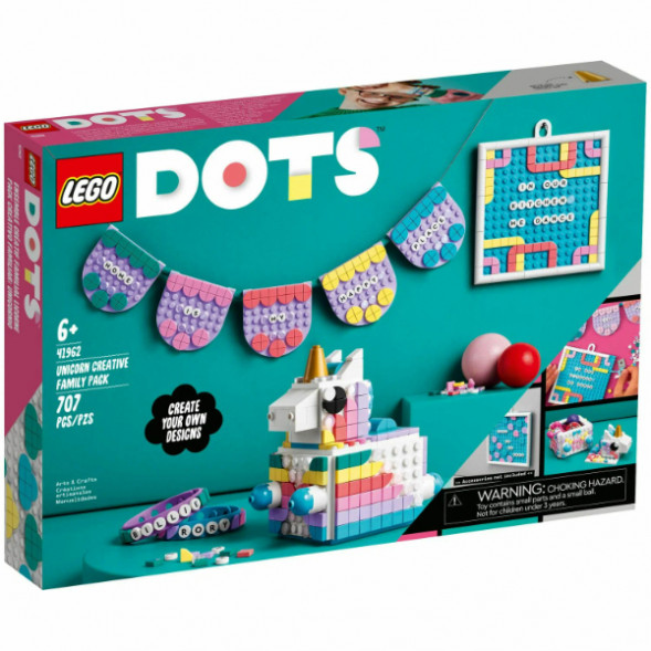 Конструктор LEGO DOTS 41962 Творческий семейный набор «Единорог» в Новосибирске