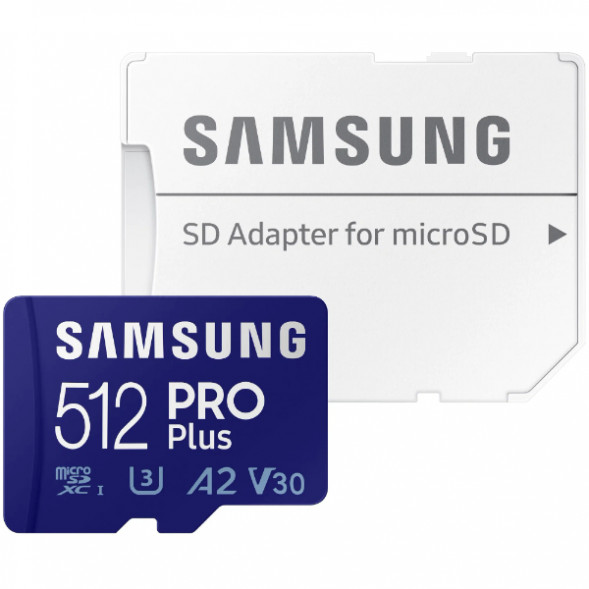 Карта памяти micro SDXC 512Gb Samsung PRO Plus U3 A2 V30 180/130MB/s в Новосибирске