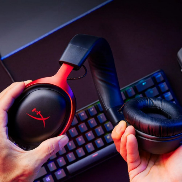 Компьютерная гарнитура HyperX Cloud III проводная, чёрный/красный в Новосибирске