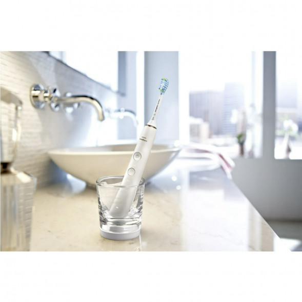 Набор из 2 электрических зубных щеток Philips Sonicare DiamondClean 9000 HX9914/55, белый в Новосибирске