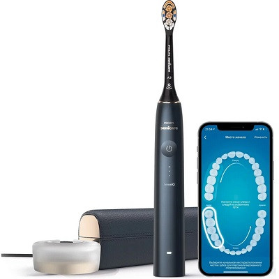 Звуковая зубная щетка Philips Sonicare 9900 Prestige HX9992, темно-синий в Новосибирске