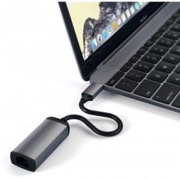 Адаптер Satechi USB-C - Ethernet ST-TCENM, серый космос