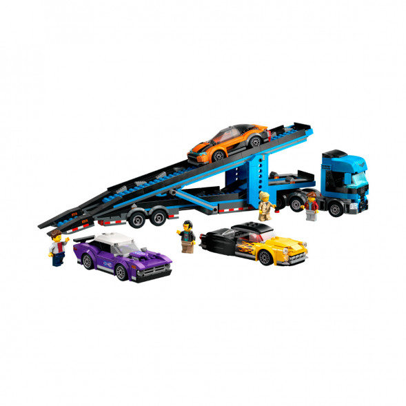 Конструктор LEGO City 60408 Грузовик-автовоз со спортивными автомобилями в Новосибирске