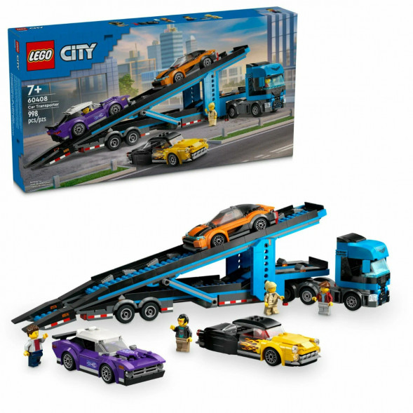 Конструктор LEGO City 60408 Грузовик-автовоз со спортивными автомобилями в Новосибирске