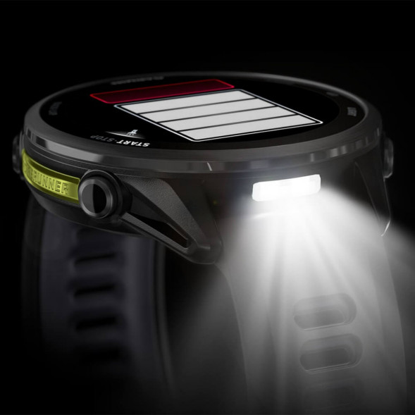 Умные часы Garmin Forerunner 970 Carbon Gray DLC Titanium ремешок Black/Translucent Whitestone 010-02969-10 в Новосибирске