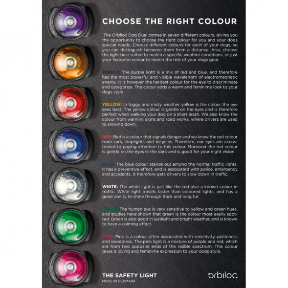 Фонарь для собак Orbiloc Dog Dual Signal Colours, белый в Новосибирске