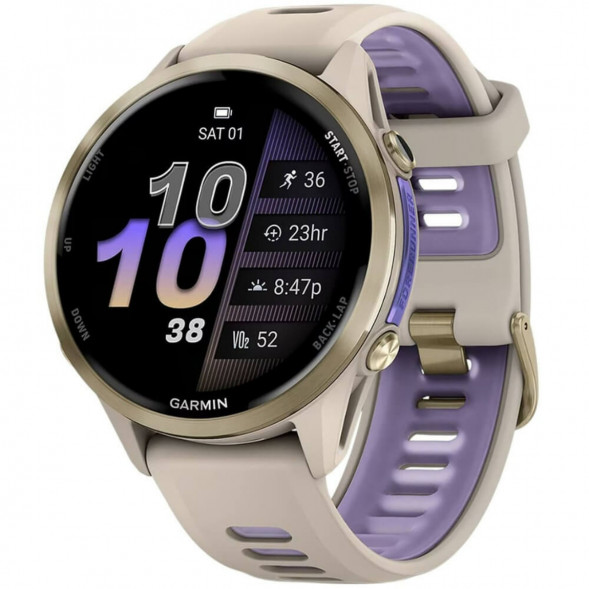 Умные часы Garmin Forerunner 970 Soft Gold Titanium/French Gray Translucent Indigo Band 010-02969-12 в Новосибирске