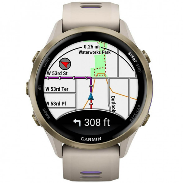 Умные часы Garmin Forerunner 970 Soft Gold Titanium/French Gray Translucent Indigo Band 010-02969-12 в Новосибирске