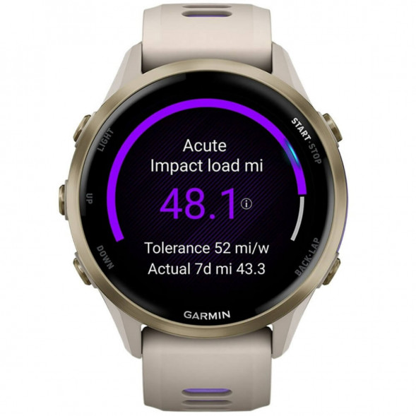 Умные часы Garmin Forerunner 970 Soft Gold Titanium/French Gray Translucent Indigo Band 010-02969-12 в Новосибирске