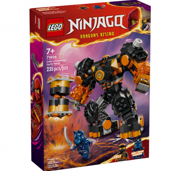 Конструктор LEGO Ninjago 71806 Элементальный земной робот Коула в Новосибирске