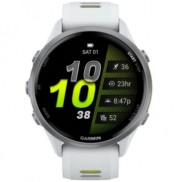 Умные часы Garmin Forerunner 970 Titanium Whitestone/Translucent Amp Yellow Band 010-02969-11 в Новосибирске