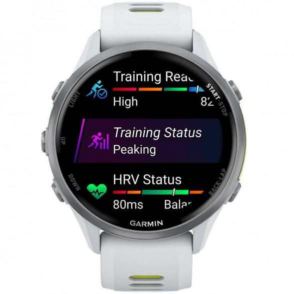 Умные часы Garmin Forerunner 970 Titanium Whitestone/Translucent Amp Yellow Band 010-02969-11 в Новосибирске