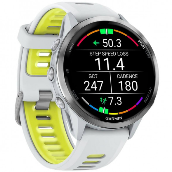 Умные часы Garmin Forerunner 970 Titanium Whitestone/Translucent Amp Yellow Band 010-02969-11 в Новосибирске