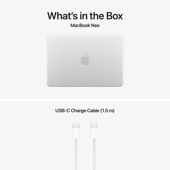 Ноутбук Apple MacBook Neo MHFA4 (A18 Pro 5-Core GPU, 8/256GB), Серебристый/Silver в Новосибирске