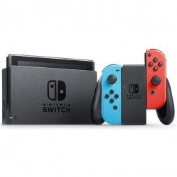 Игровая приставка Nintendo Switch rev.2 32 ГБ, красный/синий