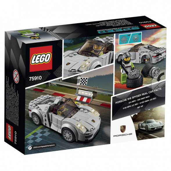 Конструктор LEGO Speed Champions 75910 Porsche 918 Spyde в Новосибирске