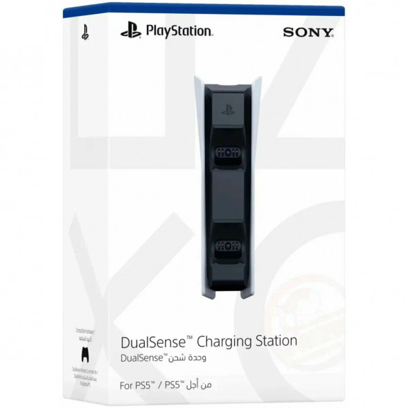 Sony Зарядная станция DualSense на два геймпада для PS5 (CFI-ZDS1) белый/черный