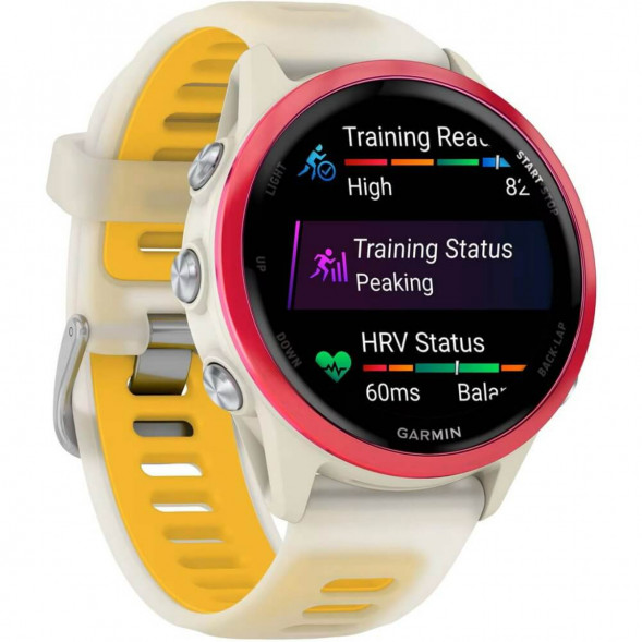 Умные часы Garmin Forerunner 570 42 мм Raspberry Aluminium/Translucent Bone/Mango 010-02970-02 в Новосибирске