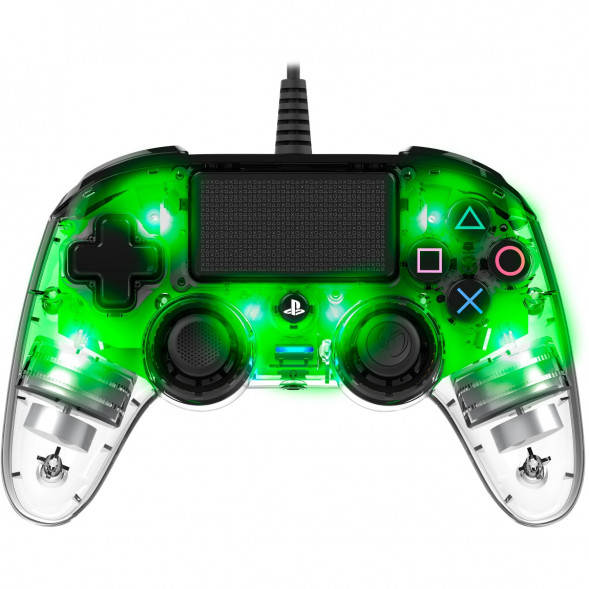 Геймпад проводной Nacon Illuminated Compact PS4, зеленый в Новосибирске