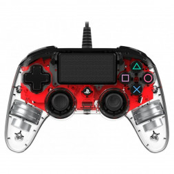 Геймпад проводной Nacon Illuminated Compact PS4, красный