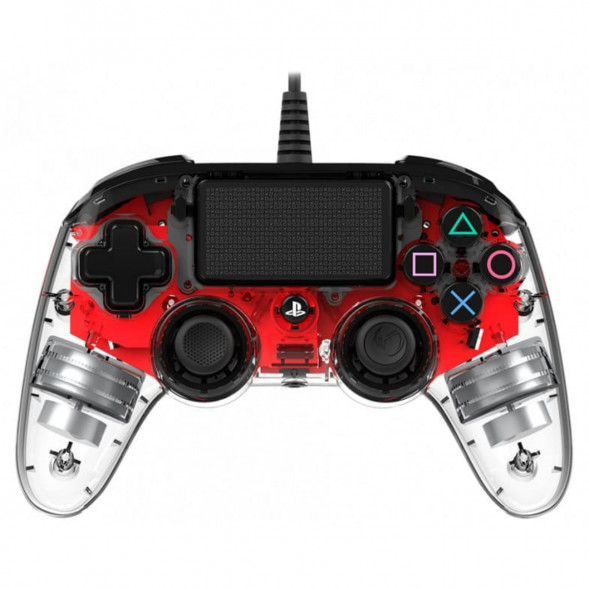 Геймпад проводной Nacon Illuminated Compact PS4, красный в Новосибирске