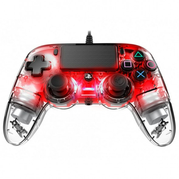 Геймпад проводной Nacon Illuminated Compact PS4, красный в Новосибирске