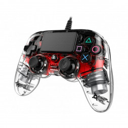 Геймпад проводной Nacon Illuminated Compact PS4, красный