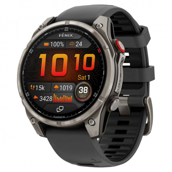 Умные часы Garmin Fenix 8 PRO, 51 мм, AMOLED, Sapphire, Titanium with Graphite/Black Silicone Band 010-03199-10 в Новосибирске