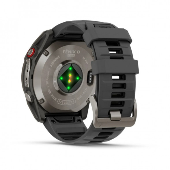 Умные часы Garmin Fenix 8 PRO, 51 мм, AMOLED, Sapphire, Titanium with Graphite/Black Silicone Band 010-03199-10 в Новосибирске