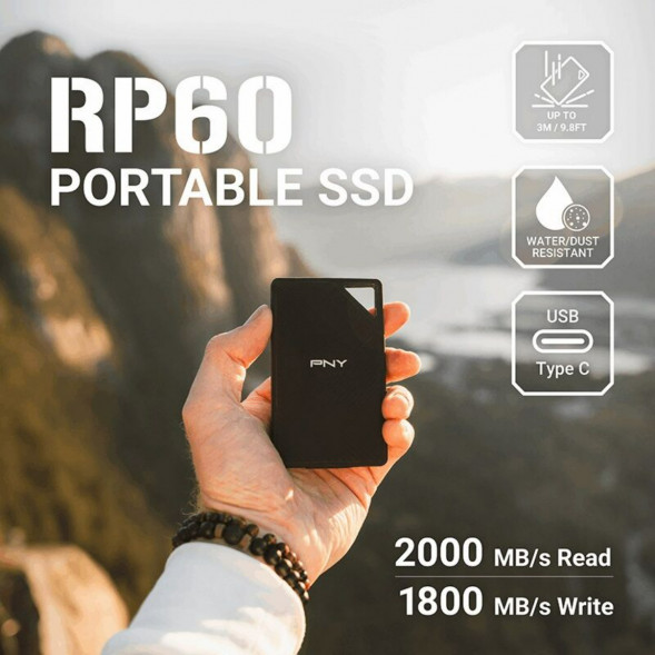 Внешний диск SSD PNY RP60 (PSDOGS3060-2TB-RB), 2 TB в Новосибирске